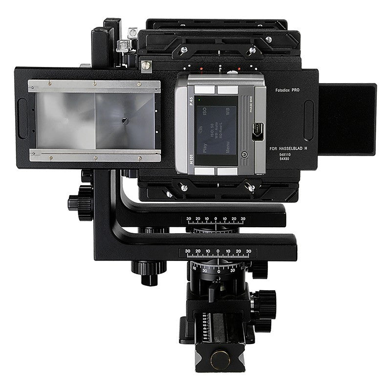 Fotodiox Pro Lens Adapter - Hasselblad H-Mount Digital Backs to Large Format 4x5 View Cameras with a Graflok Rear Standard - Shift / Stitch Adapter