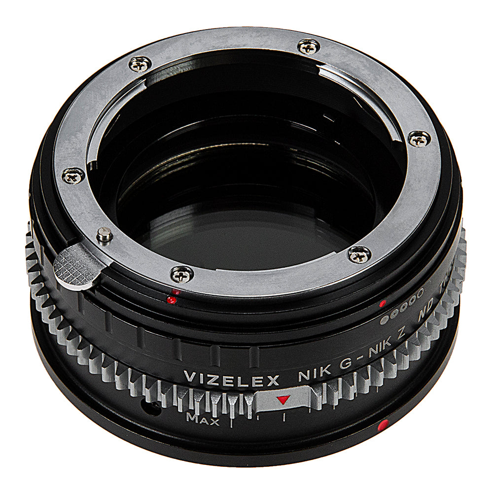 Vizelex Cine ND Throttle Lens Mount Adapter Compatible with Nikon Nikkor F Mount G-Type D/SLR Lens to Nikon Z-Mount Mirrorless Camera Body with Built-In Variable ND Filter (2 to 8 Stops)