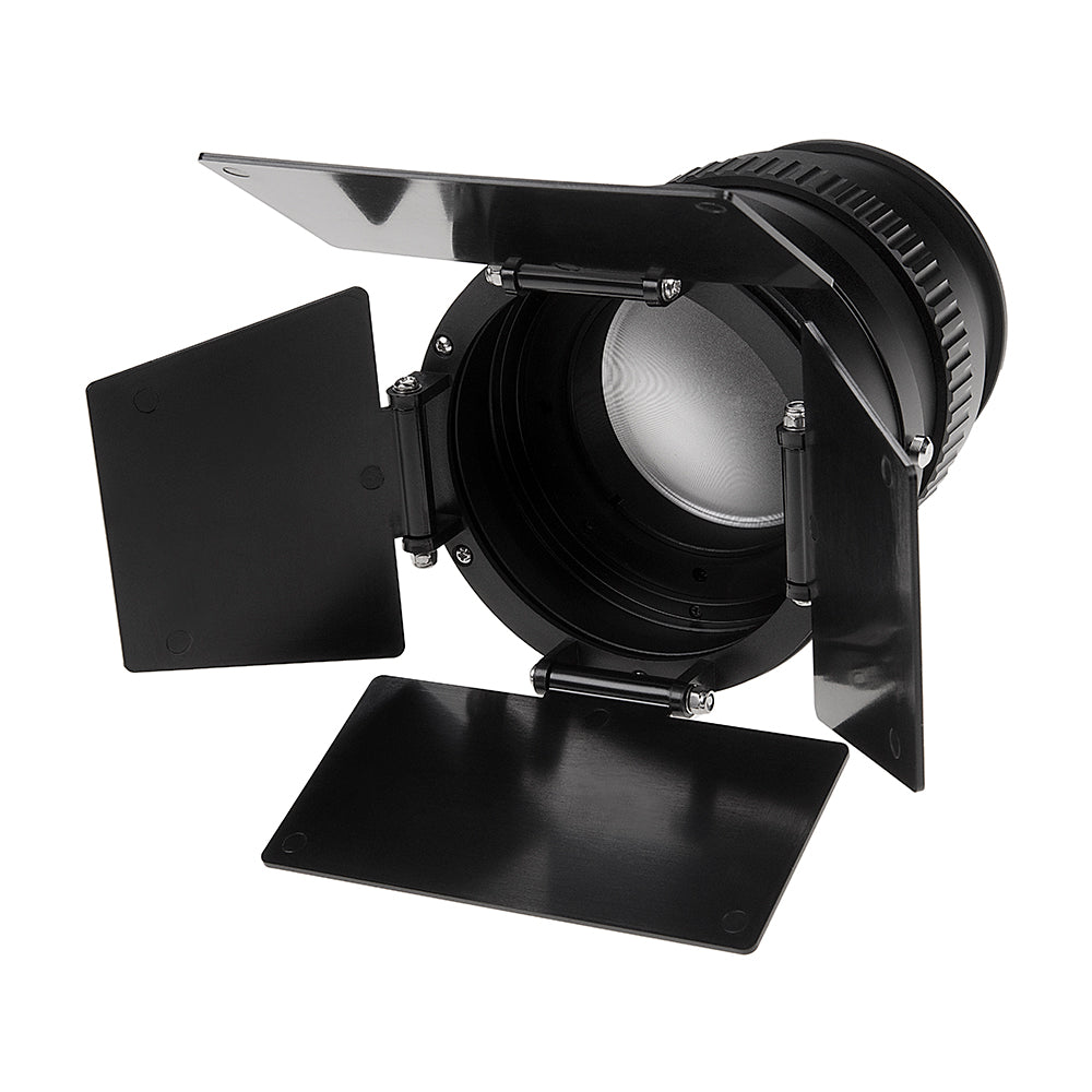 Fotodiox Pro PopSpot 50 V.2 Focusing Zoom Lens (FL65, 23-66°) & Barn Door Add-On