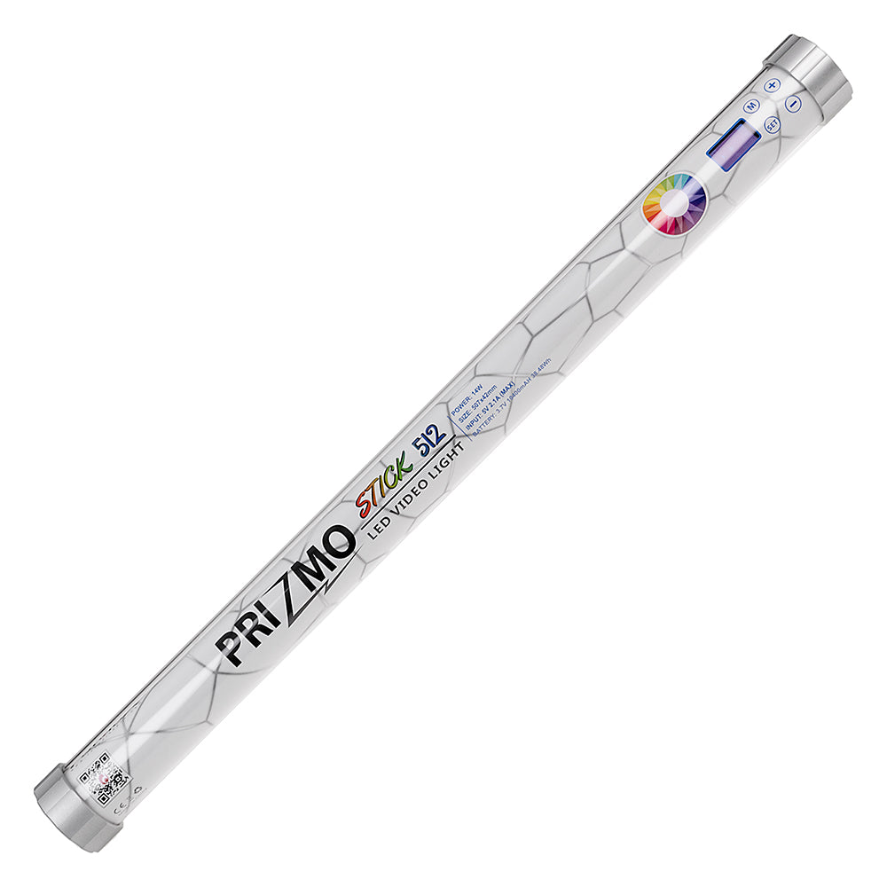 Fotodiox Pro Prizmo Stick 512 RGBW+T LED Tube Light - Multi Color, Dimmable, Professional Photo/Video LED Light with Special Effects Settings