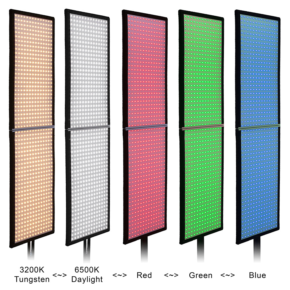 SkyFiller Wings Prizmo Edition LED Lighting SFW-150LSRGB - 1x4 150w RGBW+T Folding LED Panel Lighting from Fotodiox
