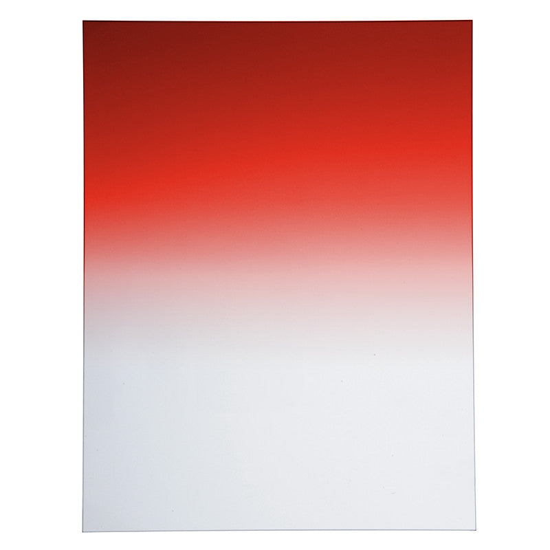 Fotodiox Pro 6.6"x8.5" Sunset Red Graduated Density .6 (2-Stop) Soft Edge Filter